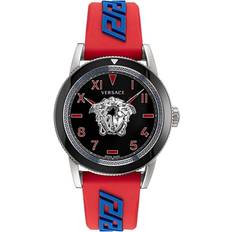 Versace Ure Versace Herreur V-Palazzo 43mm Blå-Rød Silikone
