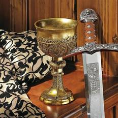 King Arthur's Chalice Gothic Decorative Grail Sculpture 22.86cm H x 12.7cm W x 12.7cm D
