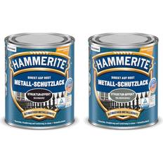 Hammerite Metallschutzlack Struktur-Effekt Metallfarbe Schwarz 0.25L