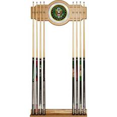 Table Sports Trademark U.S. Army Symbol 30 Wooden Billiard Cue Rack with Mirror