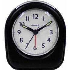 Alarm Clocks Sharp Quartz Analog Arch Alarm Clock Black Battery Operated Small Travel Clock