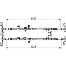 Bosch Handbremsseil mitte Ford Kuga