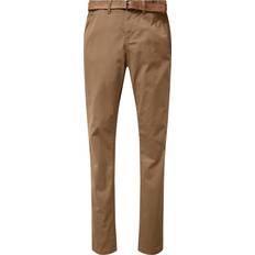 Tom Tailor Men's Chino Pants with Belt - Honey Camel Beige