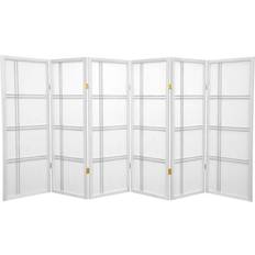 Oriental Furniture 4 Short Double Cross Shoji Screen Room Divider