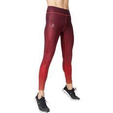 Femme - Rouge Pantalons Thermiques Odlo Print Collant Tight Femmes - Rouge