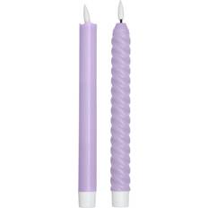 Violet Bougies LED Design Letters Lot De 2 Lilac Bougie LED