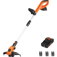 VEVOR cordless string trimmer 12" 20 v 4ah battery powered weed eater auto feed