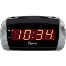 Alarm Clocks LA CROSSE TECHNOLOGY Equity 30240 Silver/Black Super Loud LED Alarm Clock