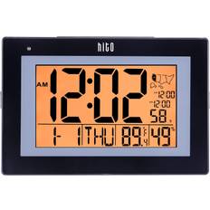 Alarm Clocks Hito 9.5” large digital battery atomic alarm clock desk wall clock self