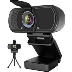 Webcams Webcam with microphone 1080p hd webcam with privacy cover and tripodstreaming co