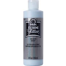 Silver Acrylic Paints Folkart extreme glitter acrylic paint, silver, 8 fl. oz