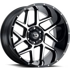 Vision Wheel Vision Off-Road 360 Sliver Black Machined Wheel 5x5.5 -51mm