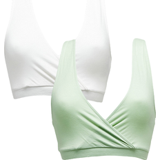 Mamalicious Nursing Bra 2-pack White & Sage Green