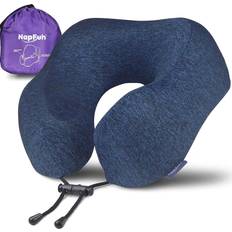 Polyester Neck Pillows Napfun Travel Neck Pillow Blue (27.9x25.4)