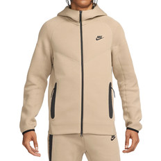 Nike tech fleece beige hoodie NIKE Men's Sportswear Tech Fleece Windrunner Full Zip Hoodie - Khaki/Black