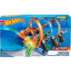 Plastique Circuits de Voiture Hot Wheels Corkscrew Crash