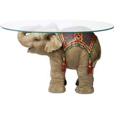 Design Toscano Jaipur Elephant Festival Indian Coffee Table 30"