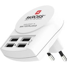 4 USB-porte Rejseadaptere Skross ‎‎1.302422 35W