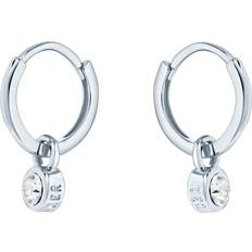 Sinalaa Huggie Earrings - Silver/Transparent