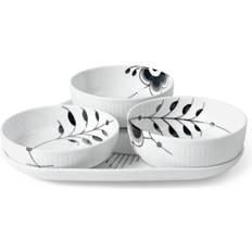Royal Copenhagen Black Fluted Mega Servering 4st
