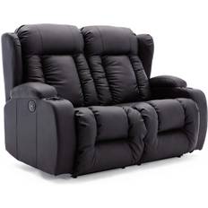 More4Homes Caesar Electric Black Sofa 207cm Zweisitzer