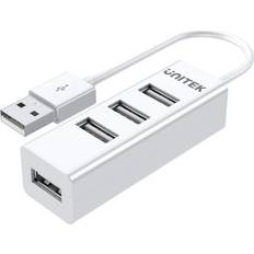 Unitek 4 Ports USB 2.0 Hub in White