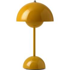 Verner panton flowerpot &Tradition Flowerpot VP9 Mustard Bordlampe 29.5cm