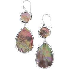 Marrón Pendientes Ippolita Dot & Teardrop Earring - Silver/Brown