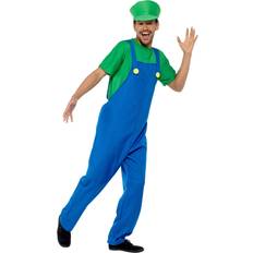 Green Plumber Video Game Guy Men's Costume