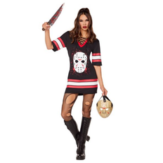 Spirit Halloween Women Costumes Spirit Halloween Adult Jason Voorhees Hockey Dress Friday the 13th