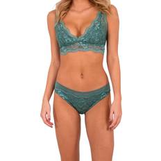 Neo Noir Dame Undertøj Neo Noir Skin Papaya Shadow Brief - Dusty Green