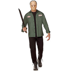 Spirit Halloween Men Costumes Spirit Halloween Adult Jason Voorhees Work Shirt Friday the 13th