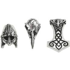 Alchemy Gothic Norsebraid Medieval Hair Beard Beads Raven Skull