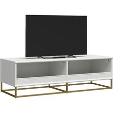 Paper TV Benches Little Seeds Charlie Kids White & Golden Bronze TV Bench 53.6x16.1"