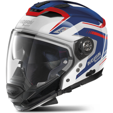 Nolan N70-2 GT Switchback N-Com, casque modulaire couleur: Blanc/Bleu/Rouge taille: Unisexe