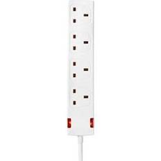 Nedis Extension 4 Way Socket UK 3m White