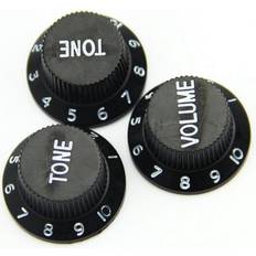 HKHBJS 2x Fender Pickup Covers 50 Or 52 Mm Pole To Pole Knobs Tips black