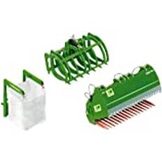 Schaalmodellen en modelsets Wiking Accessoireset voorlader set B JD groen 1:32 Landbouw