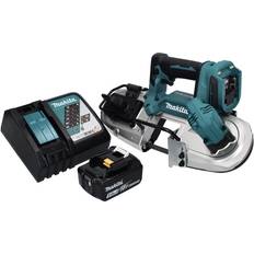 Makita Sierras de cinta Makita Sierra de cinta sin cable y sin escobillas dpb 183 RT1 18 v 66 mm 1x Batería 5.0 Ah Cargador