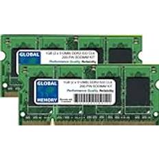 Global Memory 1GB 2 x 512MB DDR2 533MHz PC2-4200 200-PIN SODIMM MINNE RAM KIT FÖR POWERBOOK G4 DDR2 VERSION