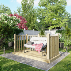 Timber Decking Kit Handrails on Three Sides 1.2 x 2.4m