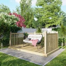 Timber Decking Kit Handrails on Three Sides 1.8 x 3m