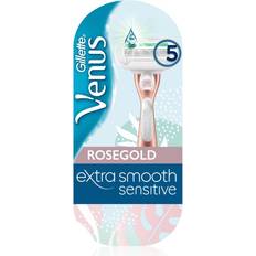 Gillette Venus Deluxe Smooth Sensitive Rosegold Rakapparat Ersättningshuvuden Rose Gold