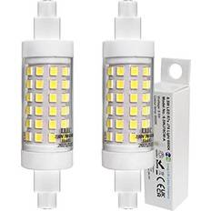 Long Life Lamp Company 2 x R7S 78mm LED J78 Halogen Replacement 6.5w 6000k Flood Light Bulb