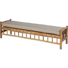 Bamboe Tuin- en Buitenmeubilair Exotan Bamboo Tuinbank Taupe 48 x 180 x 50