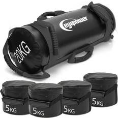 Kettlebell 20kg EyePower 20kg Sand Bag 4 Pesas Kettlebell con Arena 20x60 Power Sandbag para Fitness schwarz