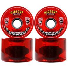 Cruisers Big Foot Bigfoot Longboard Wheels 76mm 80A SHR Mountain Cruisers Translucent Red