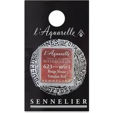 Rouge Aquarelles Sennelier French Artists' Watercolor Venetian Red, Half Pan