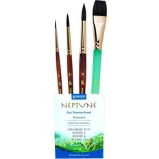 Princeton Tec Princeton neptune watercolor brushes 4750 series- soft synthetic squirrel 4pc