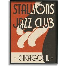 Interior Details Stupell Industries Stallions Jazz Club Retro Abstract Horse Chicago Wall Decor